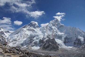 Everest  mountain peaks view from Kala Pattar, Nepal