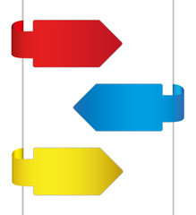 Colorful brochure design by arrow.