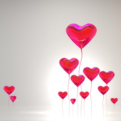 Heart balloon colored red for valentines day background © tigger11th