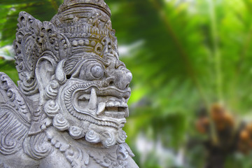 Decorated statue of traditional hindu god, Bali, Indonesia
