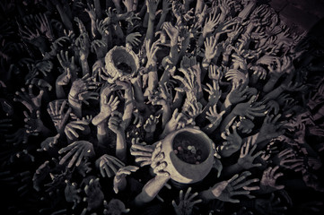 Creepy hands coming up