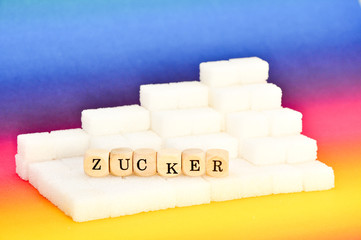 Zuckerwürfel gestappelt