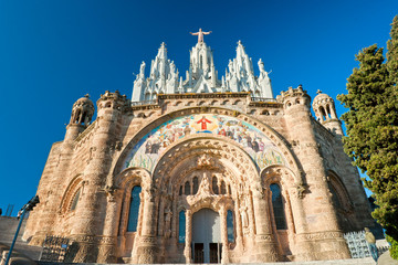Fototapeta na wymiar Tibidabo church in Barcelona, Spain.