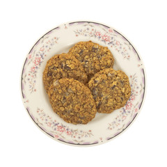 Granola cookies on dish