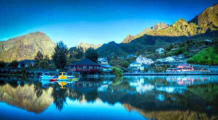 Fototapeta premium Mare à Joncs du Cirque de Cilaos - La Réunion