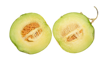 Sectional View Of A Cut Honeydew Melon