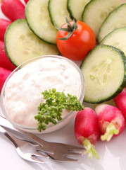 vegetable and sauce