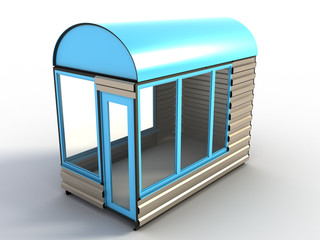 Blue stand on a white background №1