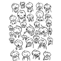 Little boy with different facial expression