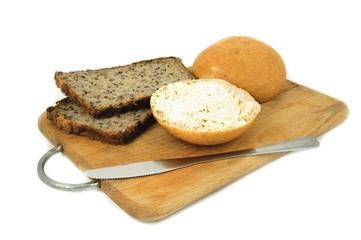 Composition with bread and rolls