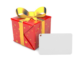 Gift box with label