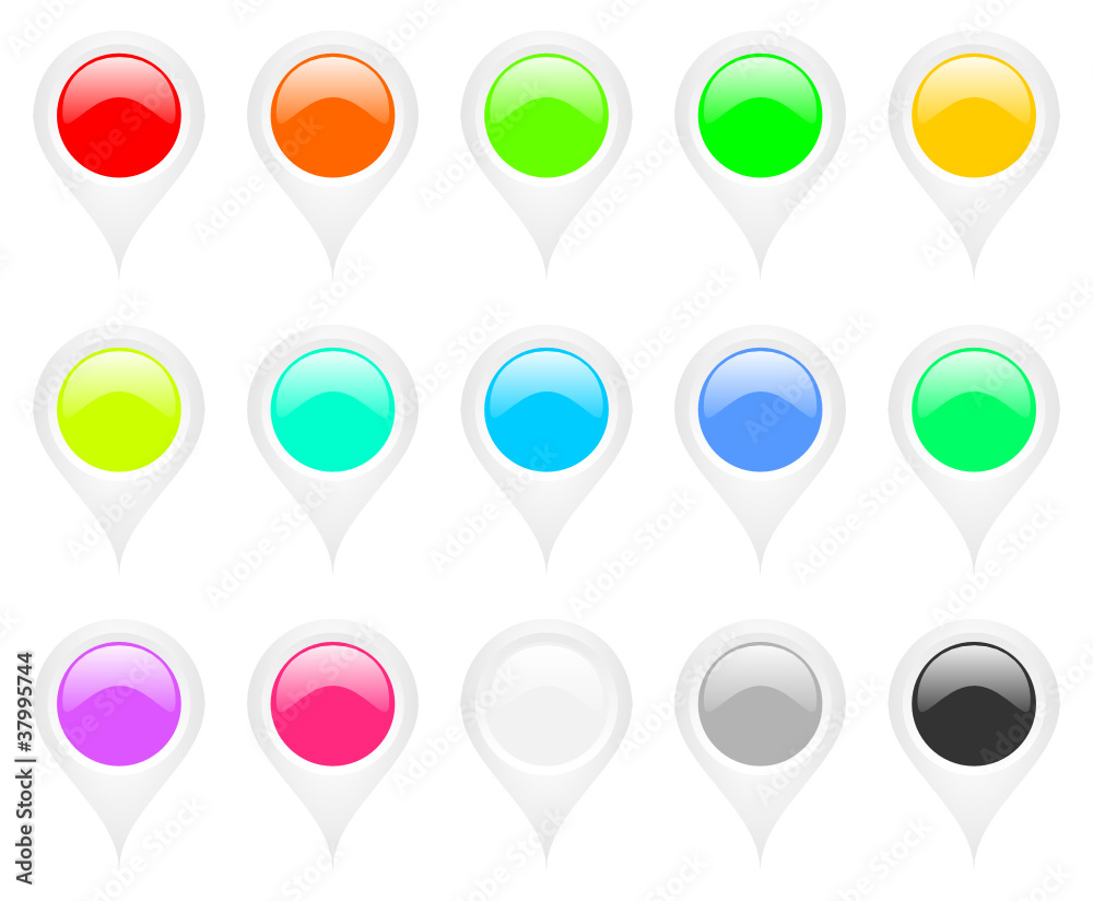 Aufkleber set of colorful pointers