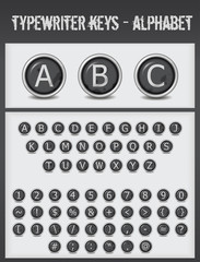 typewriter keys-alphabet-black