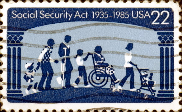 Social Securty Act. 1935-185- US Postage.