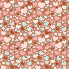 Valentine seamless pattern with hearts
