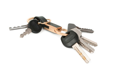 keychain with keys isolated