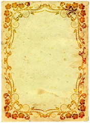 old paper with decorative border