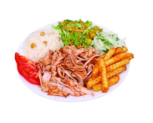 tavuk döner pilav üstü