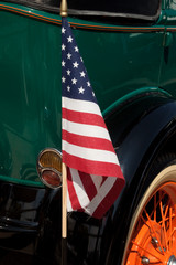 U. S. flag on a car fender