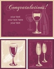 Vector Wine Ornamental Backgrounds