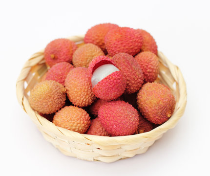 lychee in a little basket