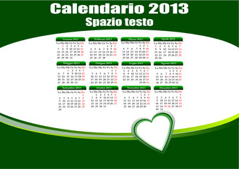 Calendario 2013 (vettoriale) © castelberry