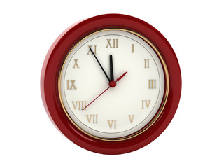 Red wall clock