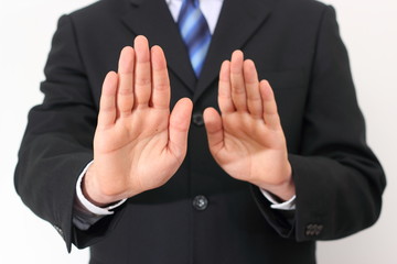 Obraz premium Ein Geschäftsman beim Präsentieren