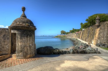 Fort San Felipe del Morro in San Juan, Puerto Rico - obrazy, fototapety, plakaty