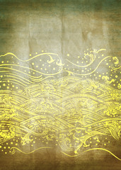 old grunge paper ,water pattern ,retro background
