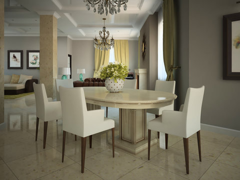 Dining-room in the modern country-house
