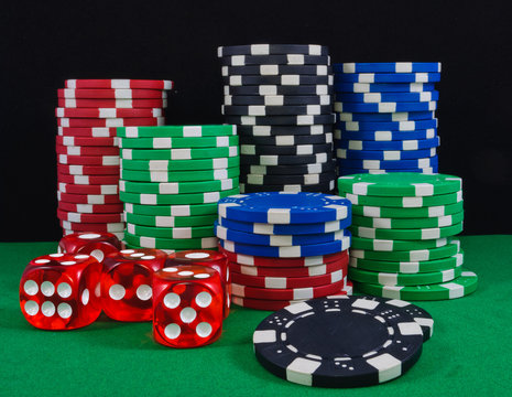 Casino chips. Photo gambling