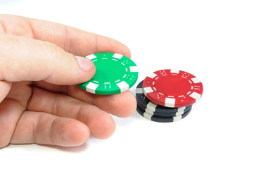 Casino chips. Photo gambling