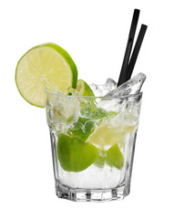 cocktail on white background