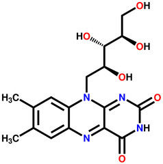 Riboflavin structural formula