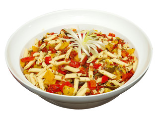 pasta salad in a bowl