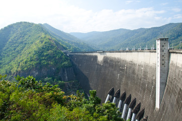 Dam of hydroelectric power station