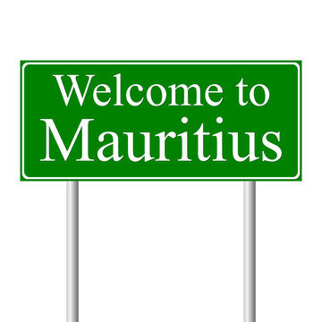 Welcome to Mauritius, concept road sign
