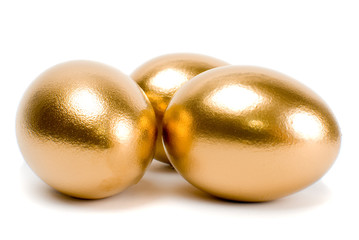 Golden eggs. A symbol of making money and successful investment
