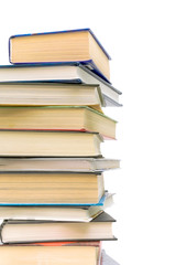 books on white background