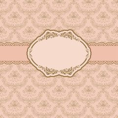 Template frame design for greeting card .