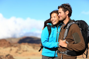 Adventure travel couple