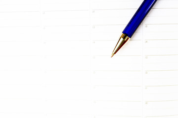 Color pencil and agenda