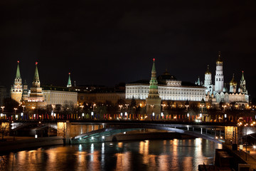 Fototapeta na wymiar The Kremlin view at night. Moscow, Russia