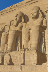 Sculptures in Abu Simbel Temple (Egypt)