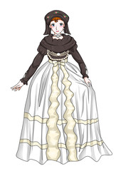 English woman in traditional costume