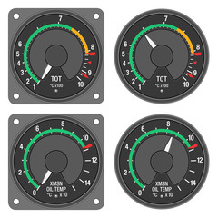 Aircraft indicators 2 - 480B dashboard set