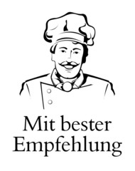 koch küchenchef mit bester empfehlung
