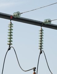 High-voltage wires and transformers