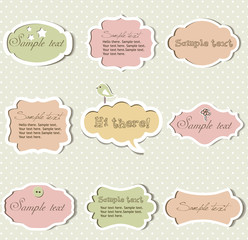 Vector set of vintage frames
